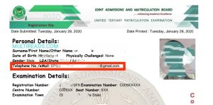 How to Retrieve Jamb email address 